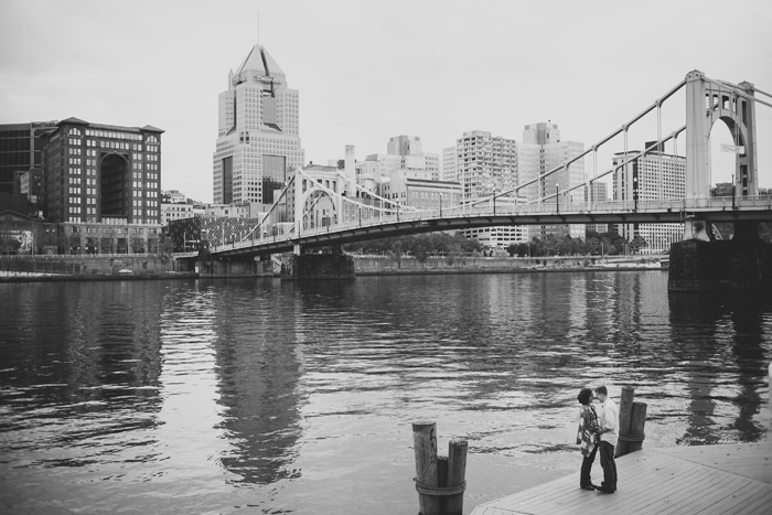downtown pittsburgh engagement photo